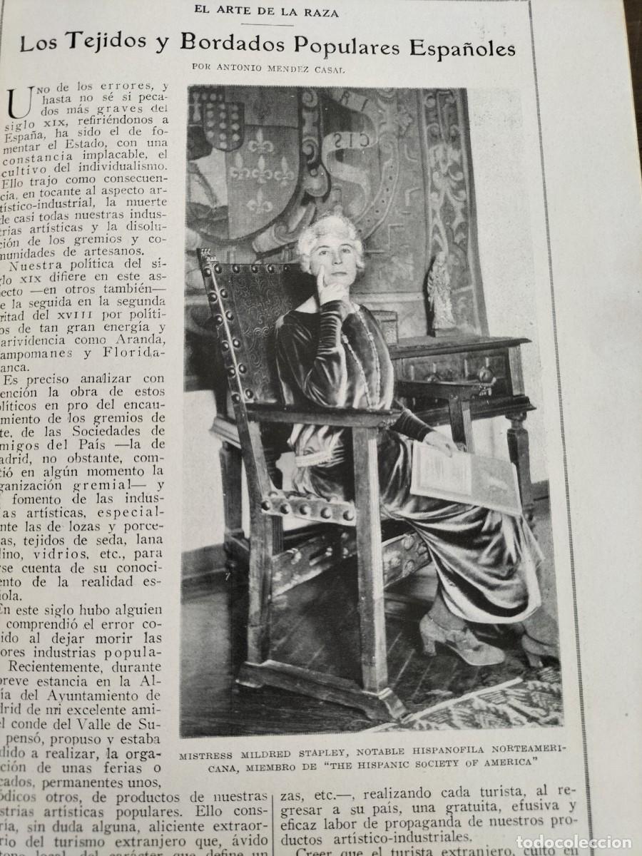 Coleccionismo de Revistas y Peri&oacute;dicos: TEJIDOS BORDADOS COLCHA GALLEGA TELA LINO SALAMANCA PA&Ntilde;O ALTAR MALLA REVISTA A&Ntilde;O 1926