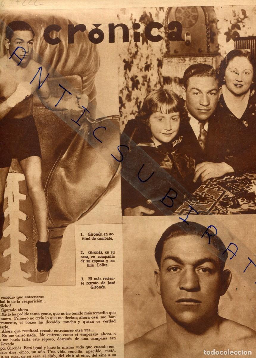 Coleccionismo de Revistas y Peri&oacute;dicos: REVISTA A&Ntilde;O 1936 JUEGOS OLIMPICOS DE GARMISCH PARTENKIRCHEN JOSE JOSEP GIRONES BOXEADOR