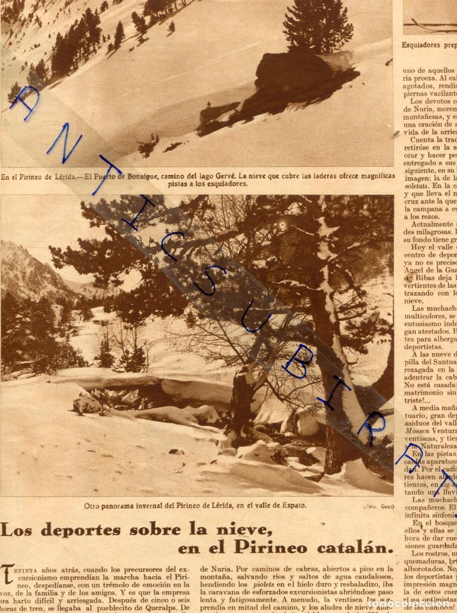 Coleccionismo de Revistas y Peri&oacute;dicos: REVISTA A&Ntilde;O 1936 ESQUI EN EL PIRINEO DE LERIDA VELLE DE ARAN FALLAS DE VALENCIA QUIROMANCIA