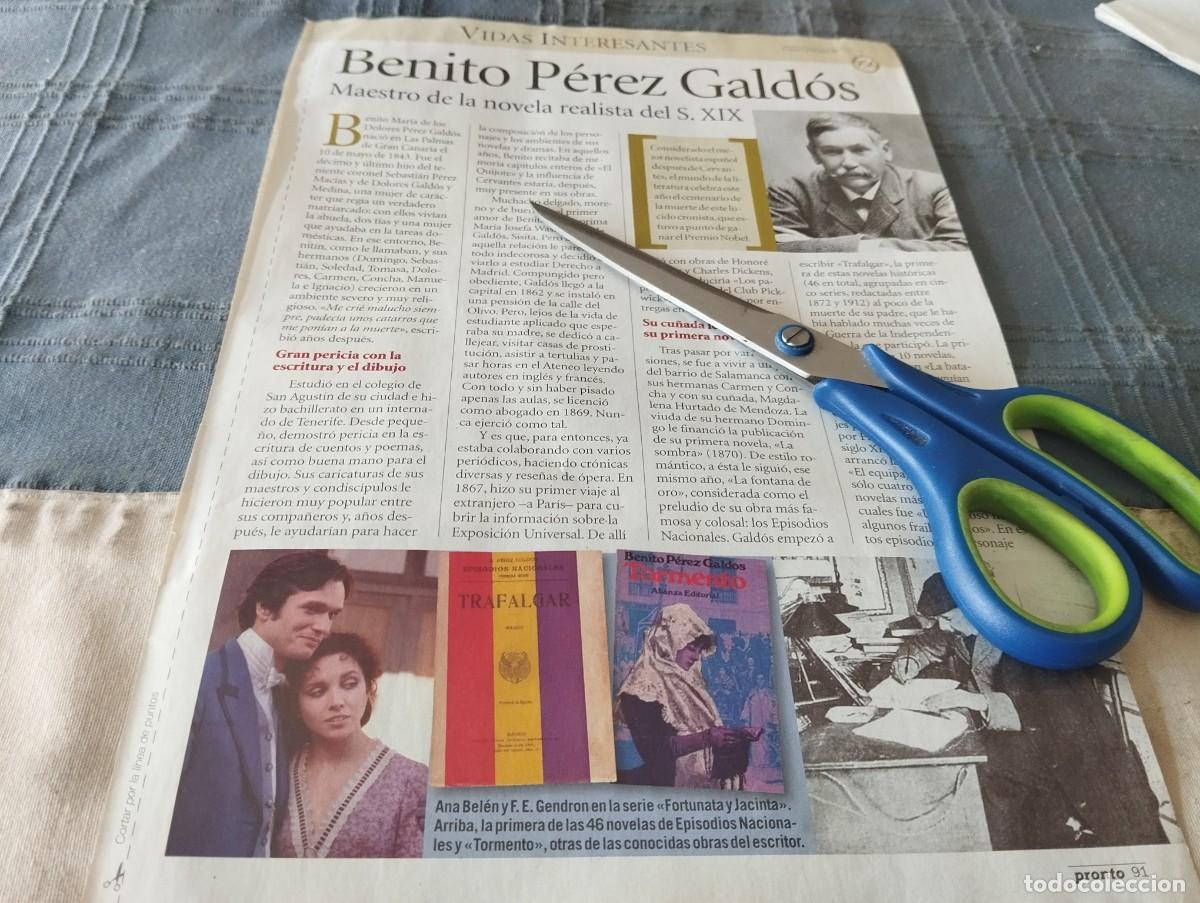 Coleccionismo de revistas y peri&oacute;dicos: BENITO PEREZ GALDOS RECORTE REVISTA 2020