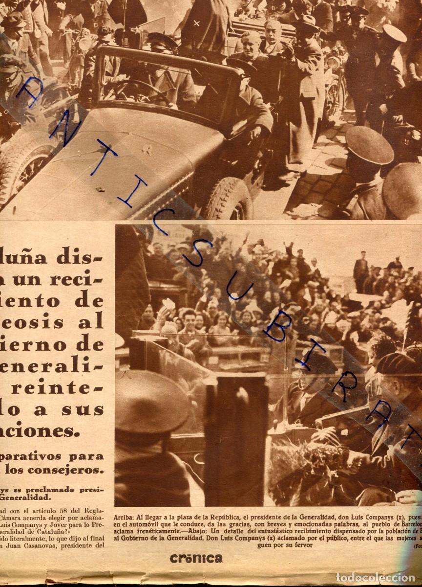 Collezionismo di Riviste e Giornali: REVISTA A&Ntilde;O 1936 RECIBIMIENTO EXTRAORDINARIO A COMPANYS Y SU GOBIERNO EN REUS Y BARCELONA