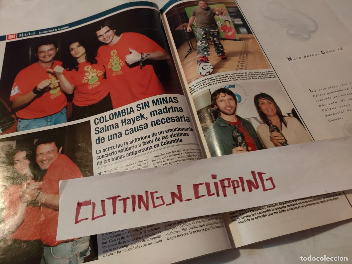 Coleccionismo de Revistas y Peri&oacute;dicos: Clipping_H060706_ SALMA HAYEK, ALEJANDRO SANZ