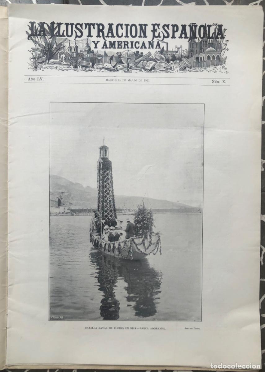 Coleccionismo de revistas y peri&oacute;dicos: ILU. ESPY AME.-1911-NIZA-MADRID(Pruebas aviaci&oacute;n)-GRANADA(Escuelas Ave Mar&iacute;a)-NOVELDA (Castillo