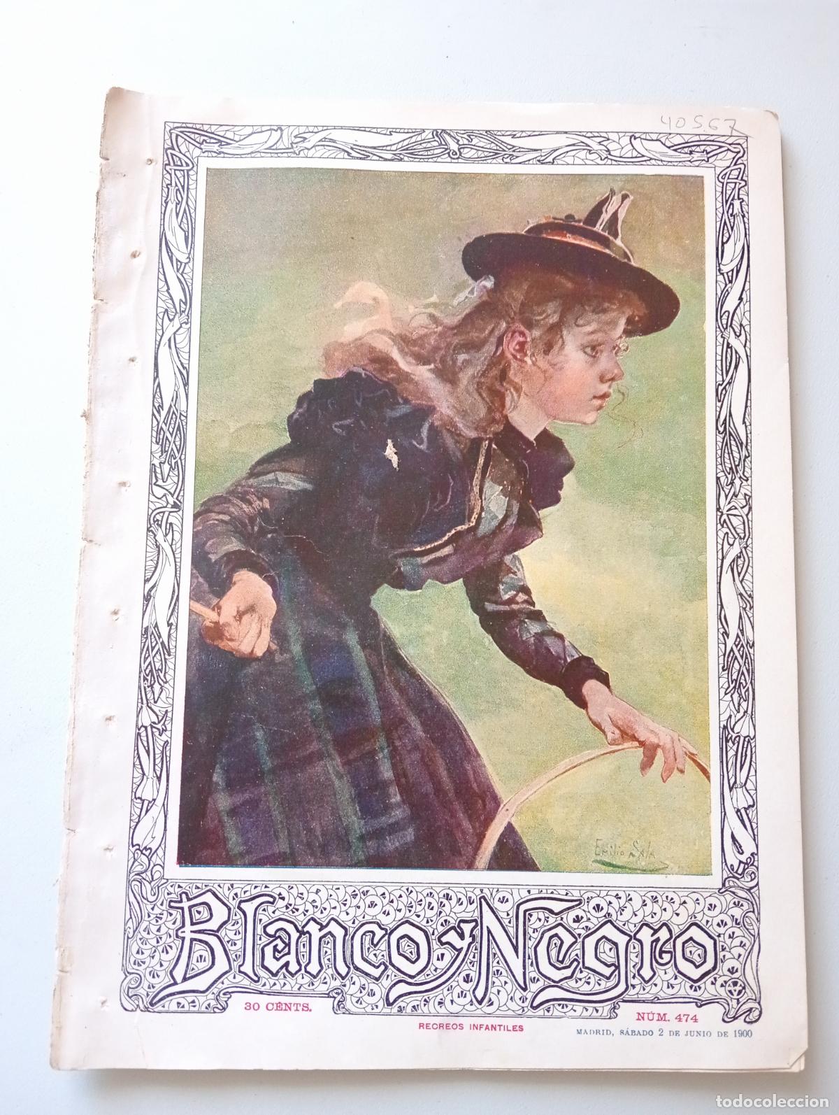 Collection Magazines and Newspapers: BLANCO Y NEGRO. N&ordm; 474. A&Ntilde;O 1900. FLAMMARI&Oacute;N EN ESPA&Ntilde;A. DE MADRID A ARGAMASILLA. EL ECLIPSE T.. LEER
