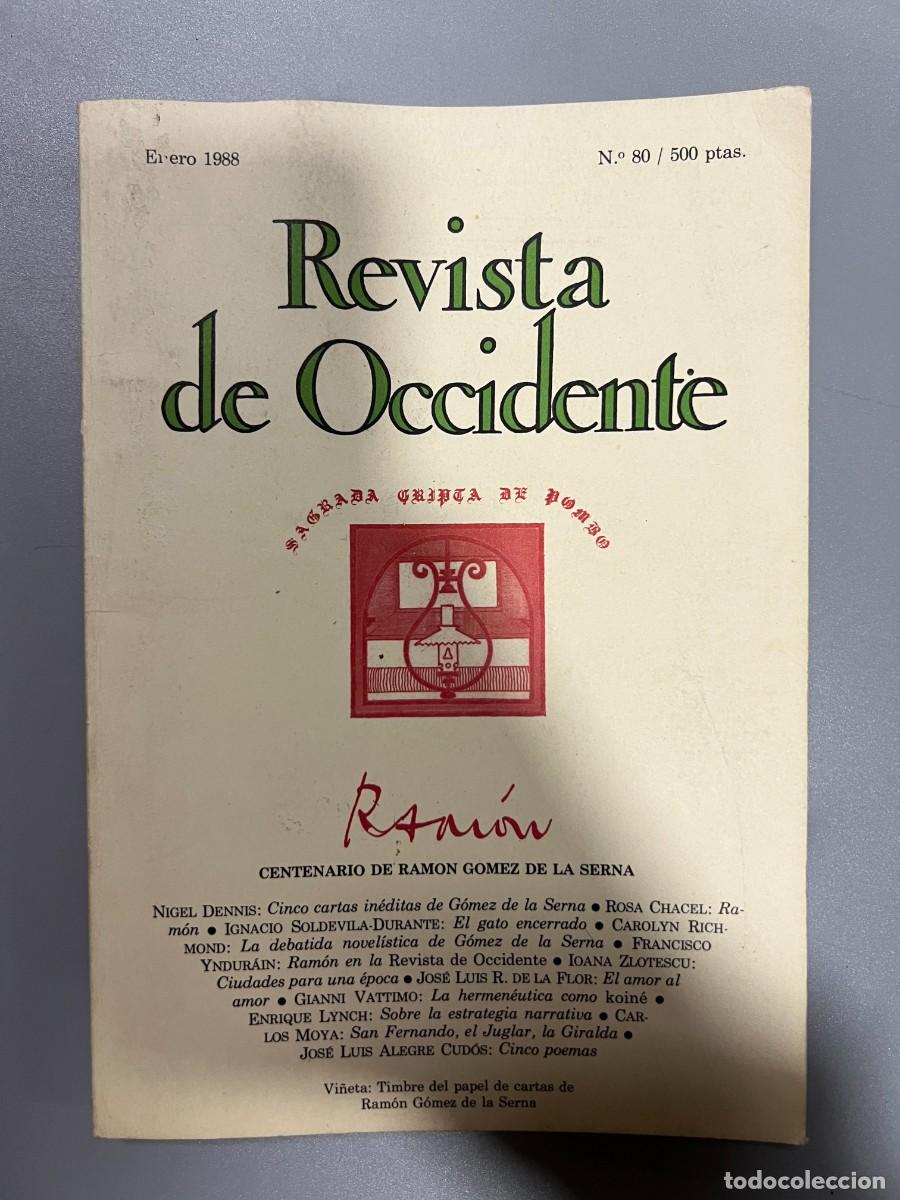 Coleccionismo de Revistas y Peri&oacute;dicos: REVISTA DE OCCIDENTE. SOLEDAD ORTEGA. ED. TAURUS. MADRID, ENERO, 1988. N&ordm; 80.