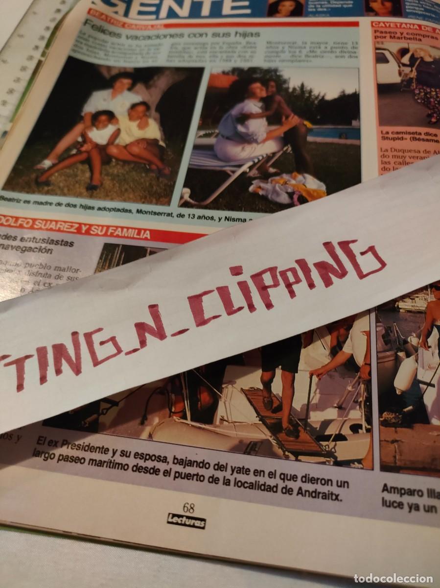 Coleccionismo de Revistas y Peri&oacute;dicos: Clipping_RL923107_ BEATRIZ CARVAJAL, ALASKA, ADOLFO SUAREZ