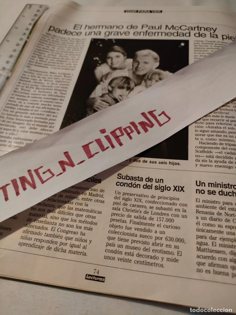 Coleccionismo de Revistas y Peri&oacute;dicos: Clipping_RL923107_ HERMANO DE PAUL MCCARTNEY