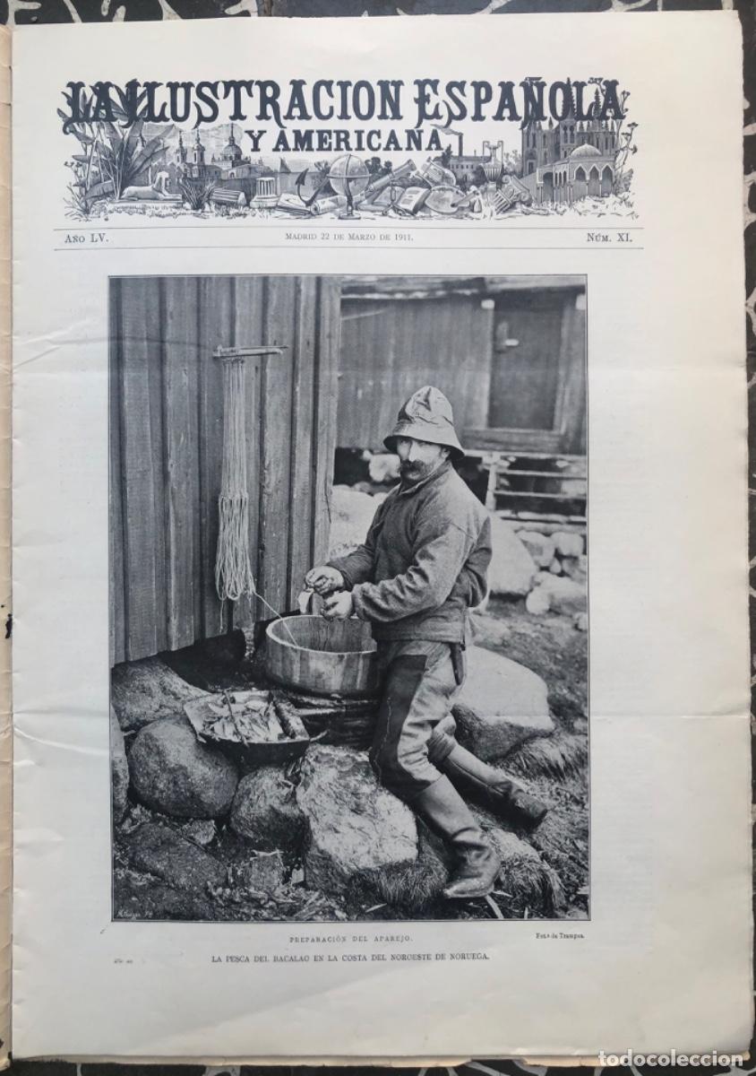 Coleccionismo de revistas y peri&oacute;dicos: ILU. ESPA&Ntilde;OLA Y AME.-1911-NORUEGA-SEVILLA(H&iacute;pica y autos)-JERUSAL&Eacute;N(Vistas)-VALENCIA(Incendio Penal)