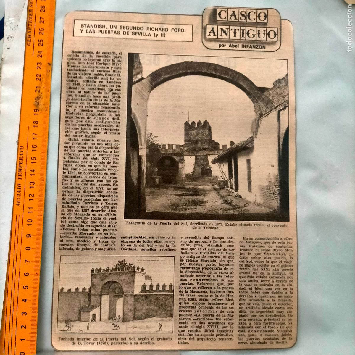 Collection Magazines and Newspapers: NOTICIA SEVILLA CASCO ANTIGUO ANTONIO BURGOS - PUERTAS DE SEVILLA, STANDISH RICHADR FORD