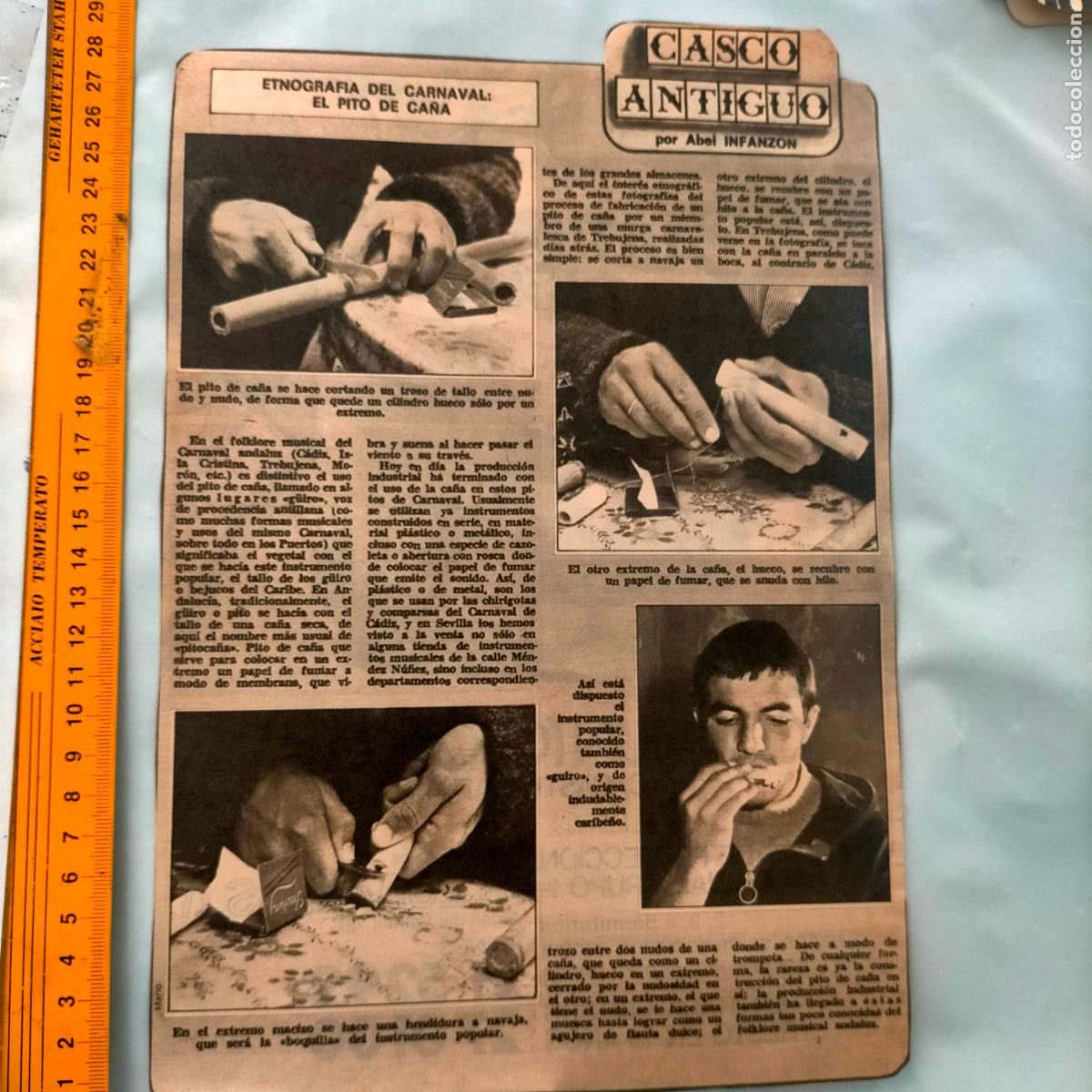 Collection Magazines and Newspapers: NOTICIA SEVILLA CASCO ANTIGUO ANTONIO BURGOS - CARNAVAL EL PITO DE CA&Ntilde;A .