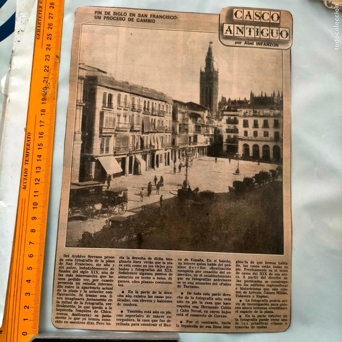 Sammeln von Zeitschriften und Zeitungen: NOTICIA SEVILLA CASCO ANTIGUO ANTONIO BURGOS - PLAZA DE SAN FRANCISCO