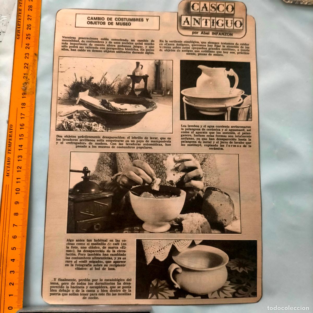 Sammeln von Zeitschriften und Zeitungen: NOTICIA SEVILLA CASCO ANTIGUO ANTONIO BURGOS OBJETOS DE MUSEO LEBRILLO LAVABOS MOLINILLO ESCUPIDERA