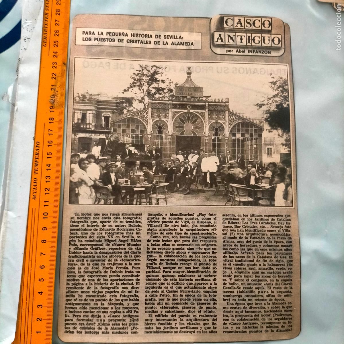 Sammeln von Zeitschriften und Zeitungen: NOTICIA SEVILLA CASCO ANTIGUO ANTONIO BURGOS - LOS PUESTOS DE CRISTALES DE LA ALAMEDA