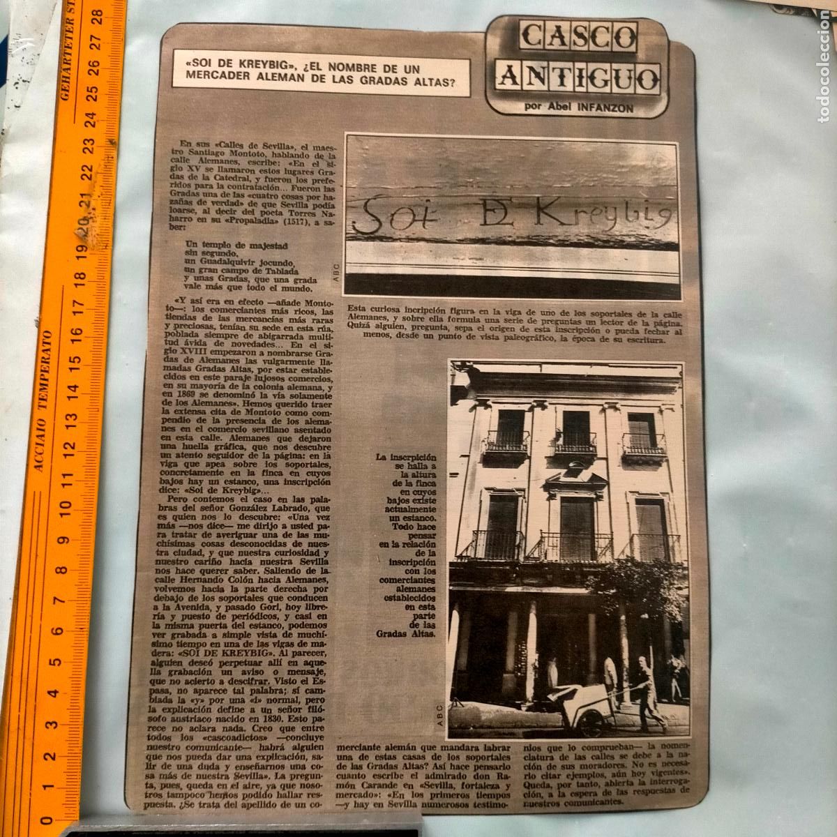 Sammeln von Zeitschriften und Zeitungen: NOTICIA SEVILLA CASCO ANTIGUO ANTONIO BURGOS - SOI DE KREYBIG . MERCADER GRADAS ALTAS