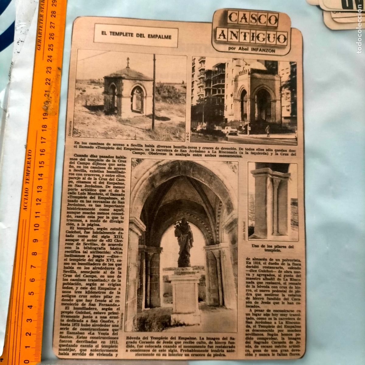 Sammeln von Zeitschriften und Zeitungen: NOTICIA SEVILLA CASCO ANTIGUO ANTONIO BURGOS - TEMPLETE DEL EMPALME .