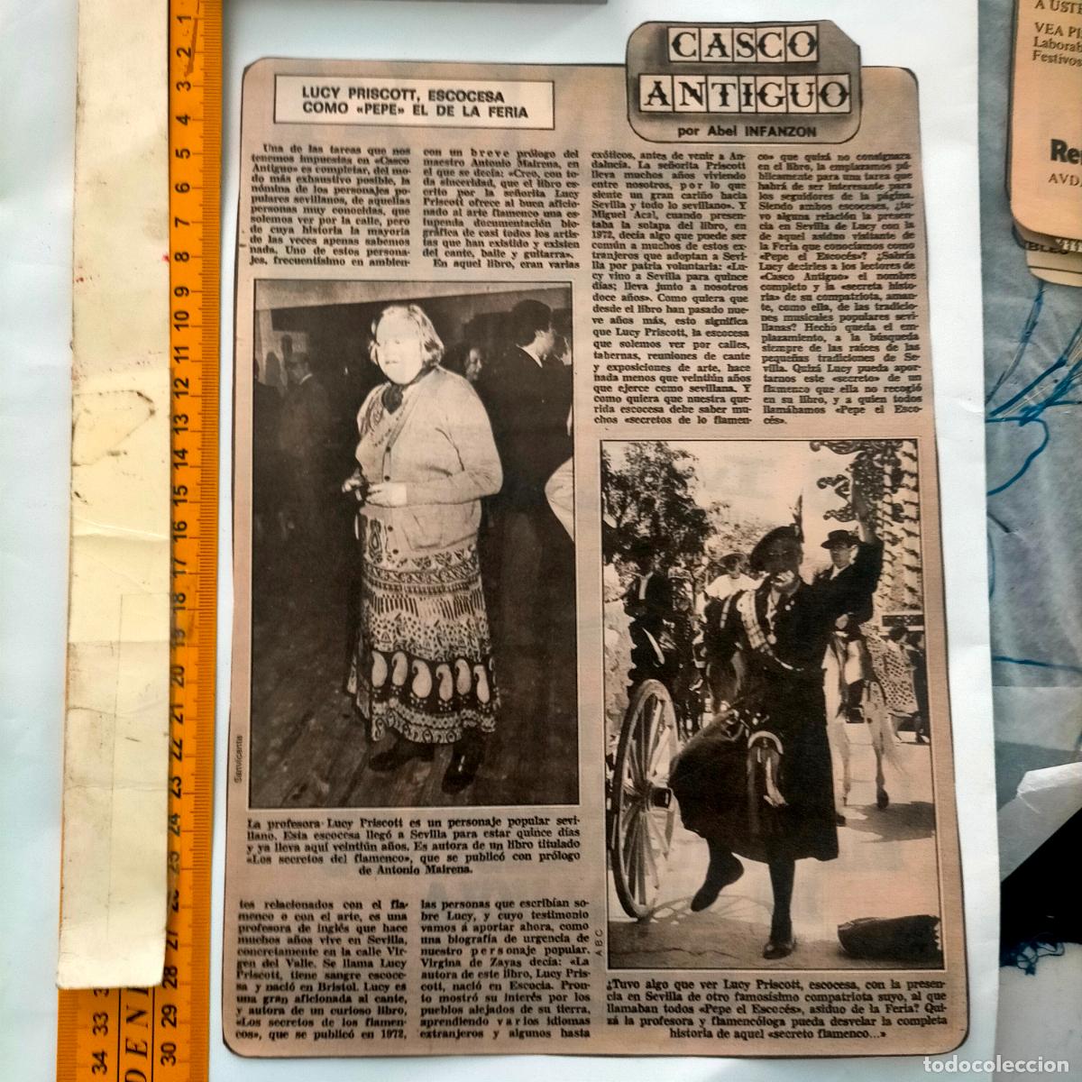 Collectionnisme de Revues et Journaux: NOTICIA SEVILLA CASCO ANTIGUO ANTONIO BURGOS - LUCY PRISCOTT ESCOCESA PEPE EL DE LA FERIA