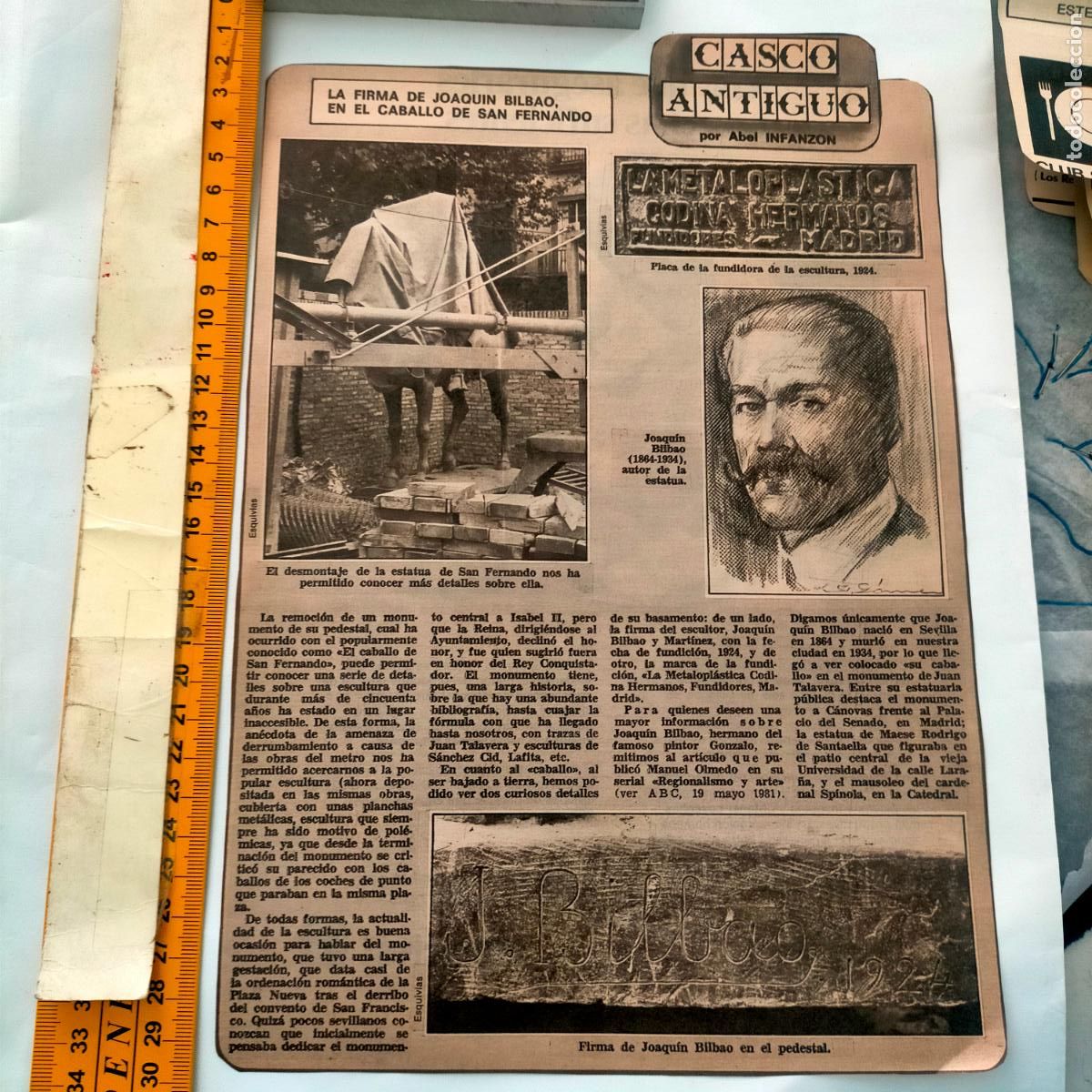 Collectionnisme de Revues et Journaux: NOTICIA SEVILLA CASCO ANTIGUO ANTONIO BURGOS - JOAQUIN BILBAO CABALLO SAN FERNANDO ,