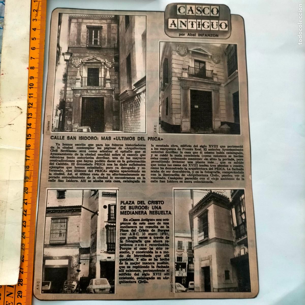 Collection Magazines and Newspapers: NOTICIA SEVILLA CASCO ANTIGUO ANTONIO BURGOS - CALLE SAN ISIDORO, PLAZA CRISTO DE BURGOS