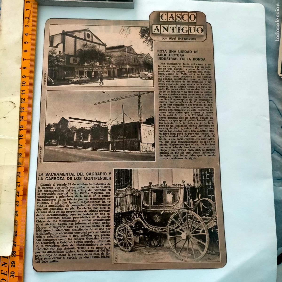 Collezionismo di Riviste e Giornali: NOTICIA SEVILLA CASCO ANTIGUO ANTONIO BURGOS - LA RONDA - CARROZA DE LOS MONTPENSIER