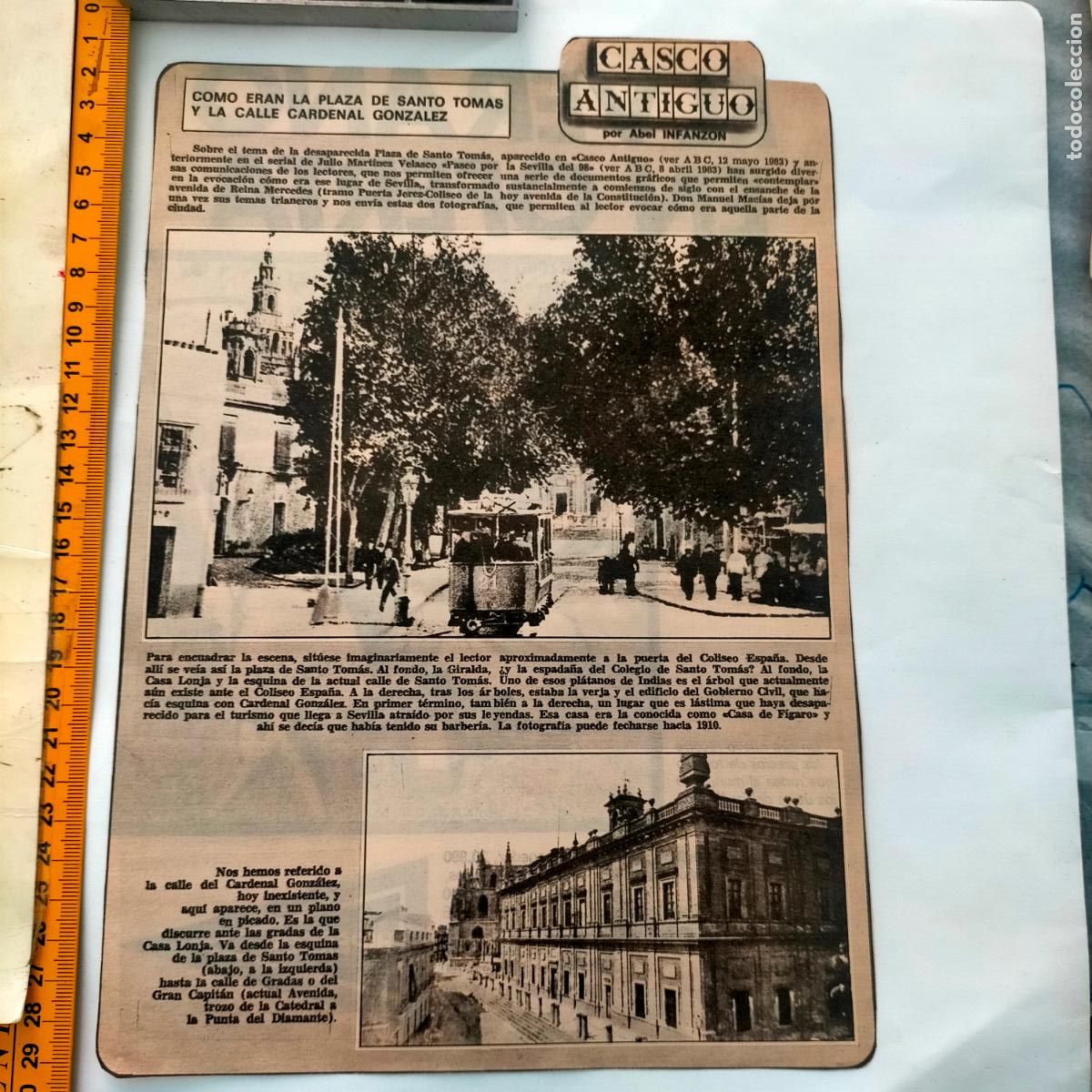 Collezionismo di Riviste e Giornali: NOTICIA SEVILLA CASCO ANTIGUO ANTONIO BURGOS - PLAZA DE SANTO TOMAS CALLE CARDENAL GONZALEZ
