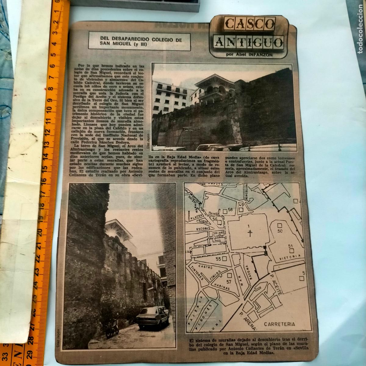 Coleccionismo de Revistas y Peri&oacute;dicos: NOTICIA SEVILLA CASCO ANTIGUO ANTONIO BURGOS - COLEGIO DE SAN MIGUEL