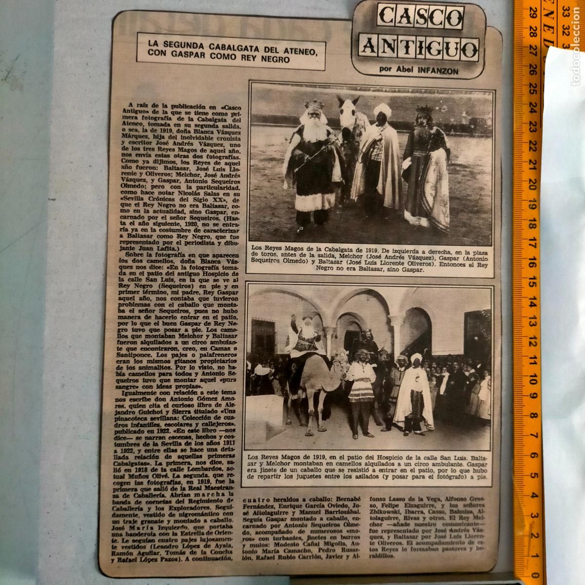 Collezionismo di Riviste e Giornali: NOTICIA SEVILLA CASCO ANTIGUO ANTONIO BURGOS - CABALGATA REYES MAGOS 1919