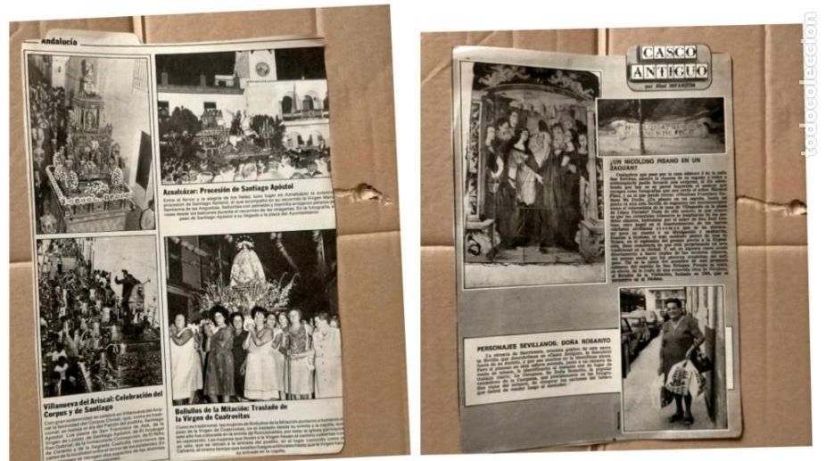 Collectionnisme de Revues et Journaux: NOTICIA SEVILLA CASCO ANTIGUO ANTONIO BURGOS VIRGEN BOLLULOS VILLANUEVA ARISCAL aznalcazar