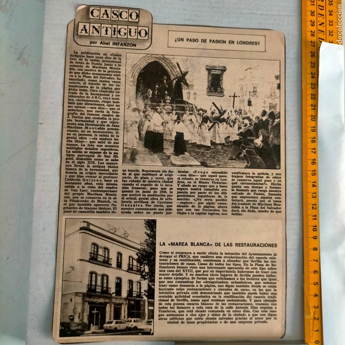 Collectionnisme de Revues et Journaux: NOTICIA SEVILLA CASCO ANTIGUO ANTONIO BURGOS - PROCESION CRISTO DE PASION