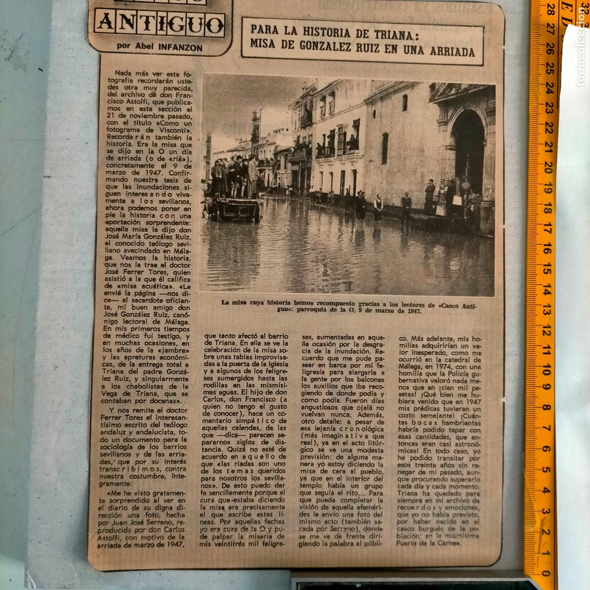 Collectionnisme de Revues et Journaux: NOTICIA SEVILLA CASCO ANTIGUO ANTONIO BURGOS - TRIANA MISA VIRGEN DE LA O
