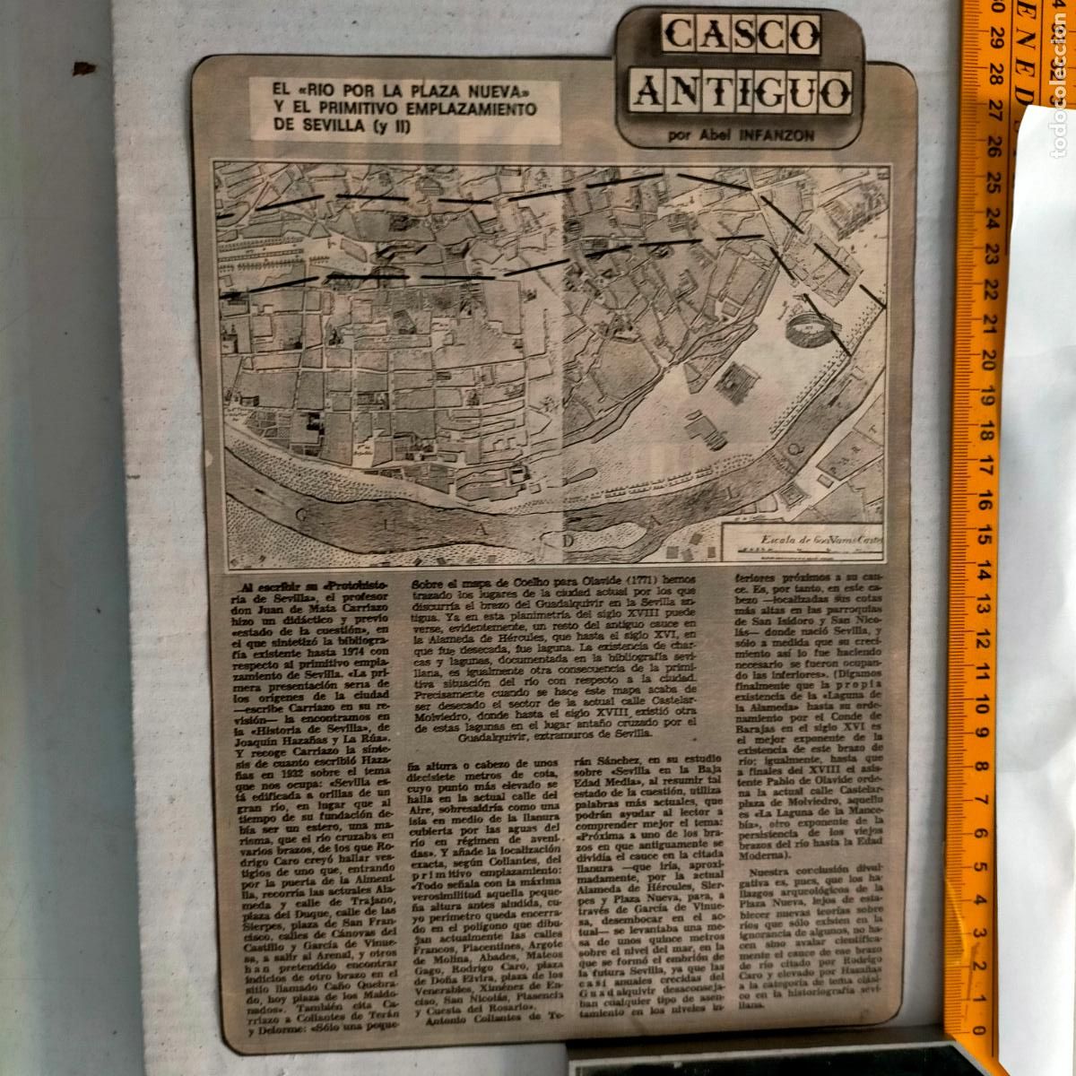 Colecionismo de Revistas e Jornais: SEVILLA CASCO ANTIGUO ANTONIO BURGOS - EL RIO POR LA PLAZA NUEVA