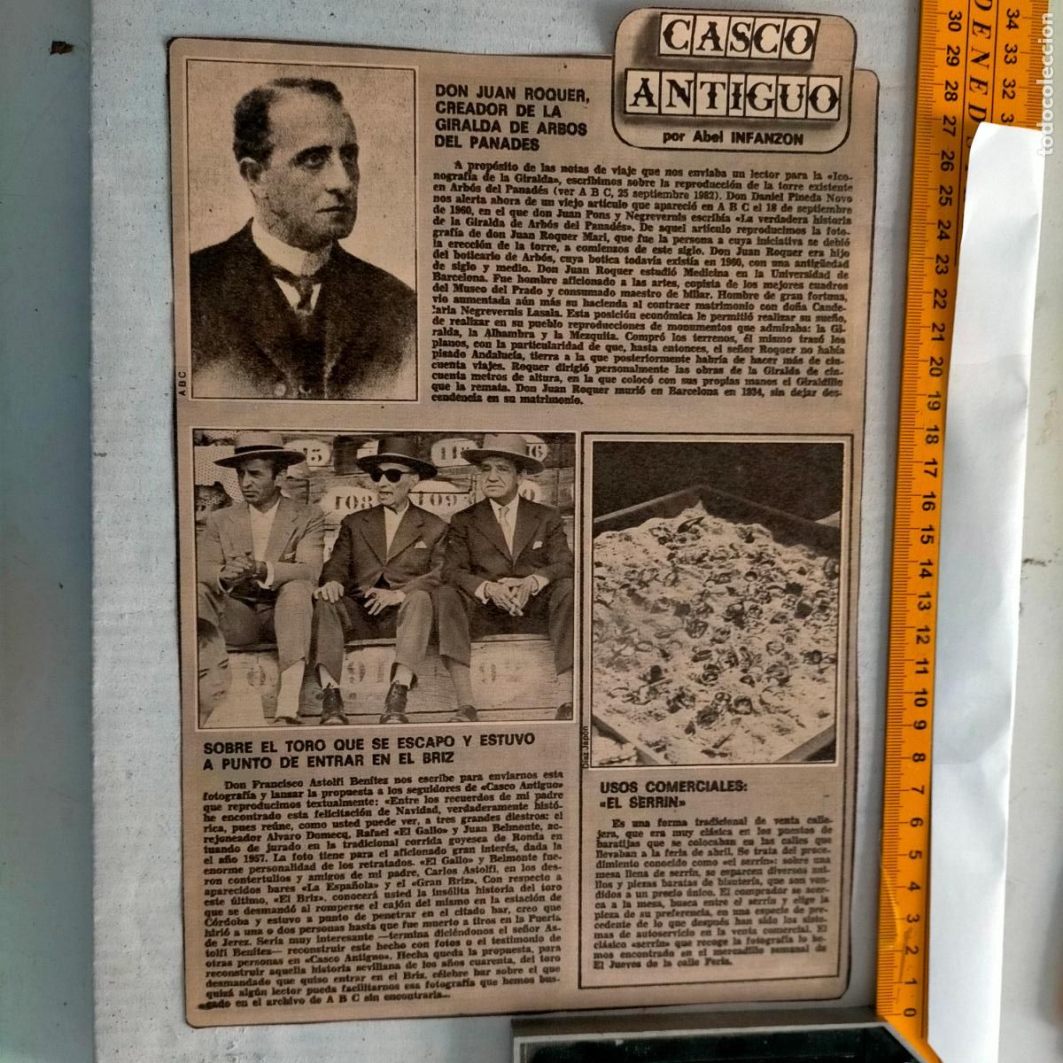 Collezionismo di Riviste e Giornali: SEVILLA CASCO ANTIGUO ANTONIO BURGOS - DON JUAN ROQUER LA GIRALDA DE ARBOS DEL PANADES. TORO BRIZ