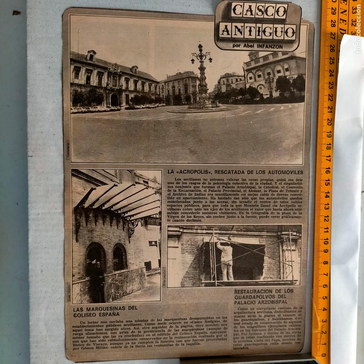 Collezionismo di Riviste e Giornali: SEVILLA CASCO ANTIGUO ANTONIO BURGOS - ACROPOLIS RESCATADA AUTOMOBILES- MARQUESINAS COLISEO PALACIO