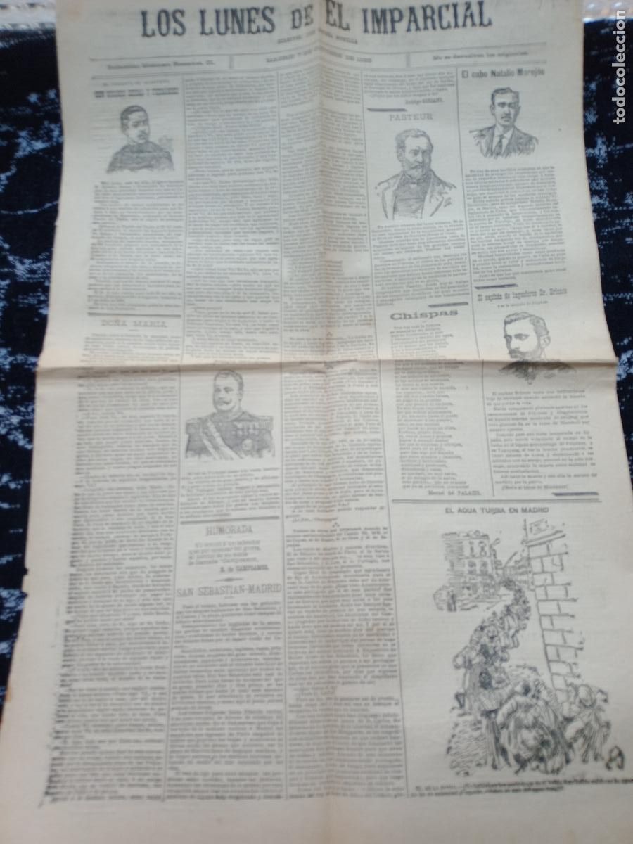 Sammeln von Zeitschriften und Zeitungen: Los Lunes del Imparcial 7 Octubre 1895. Ricardo Sesma y Fern&aacute;ndez. Guerra de Cuba