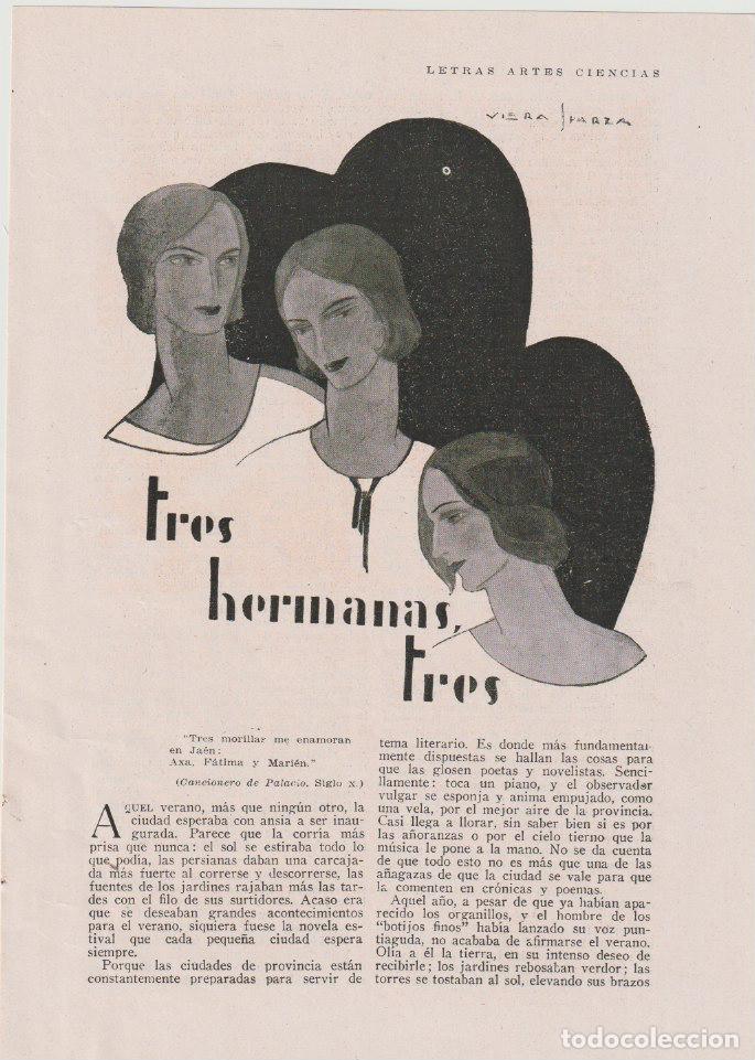 Coleccionismo de revistas y peri&oacute;dicos: Tres hermanas tres / Eduardo de Onta&ntilde;&oacute;n, dibujos de Viera Sparza - 1930