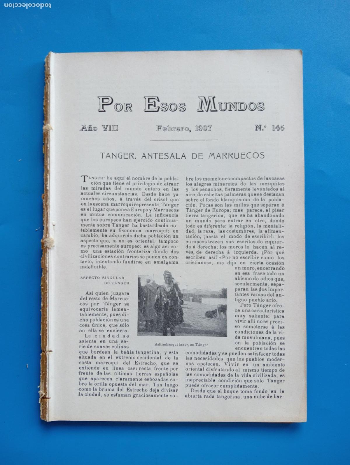 Sammeln von Zeitschriften und Zeitungen: POR ESOS MUNDOS. A&Ntilde;O VIII. FEBRERO 1907. N&ordm; 145. TANGER, ANTESALA DE MARRUECOS. LEER.