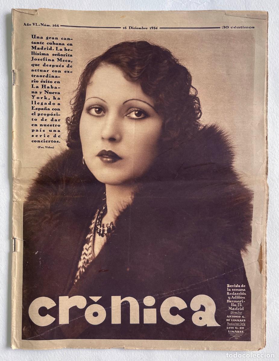 Collectionnisme de Revues et Journaux: ANTIGUA revista CR&Oacute;NICA, Diciembre de 1934. No. 266. Plena Republica.