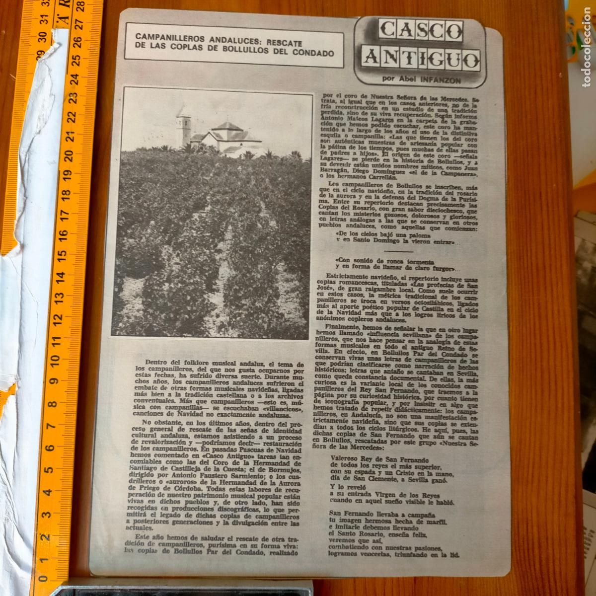 Collectionnisme de Revues et Journaux: NOTICIA SEVILLA CASCO ANTIGUO ANTONIO BURGOS - CAMPANILLEROS - BOLLULLOS DEL CONDADO
