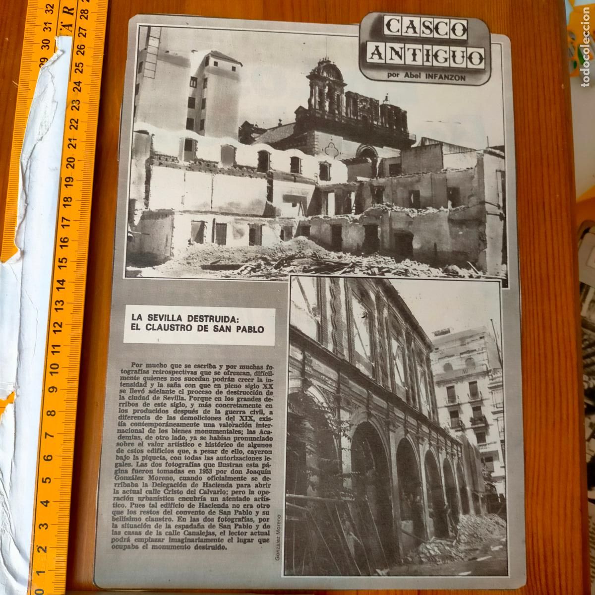 Collectionnisme de Revues et Journaux: NOTICIA SEVILLA CASCO ANTIGUO ANTONIO BURGOS - EL CLAUSTRO DE SAN PABLO