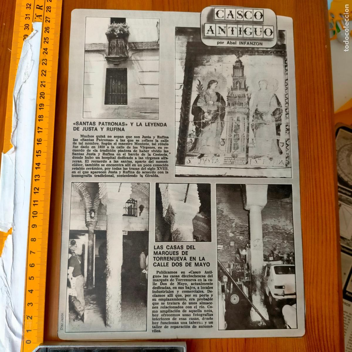 Collectionnisme de Revues et Journaux: NOTICIA SEVILLA CASCO ANTIGUO ANTONIO BURGOS - PATRONAS SANA JUSTA Y RUFINA - MARQUES DE TORRENUEVA
