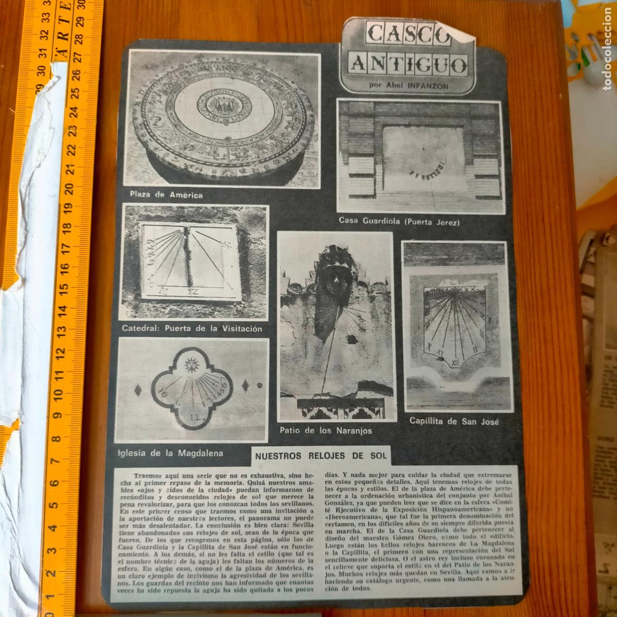 Collectionnisme de Revues et Journaux: NOTICIA SEVILLA CASCO ANTIGUO ANTONIO BURGOS - RELOJES DE SOL