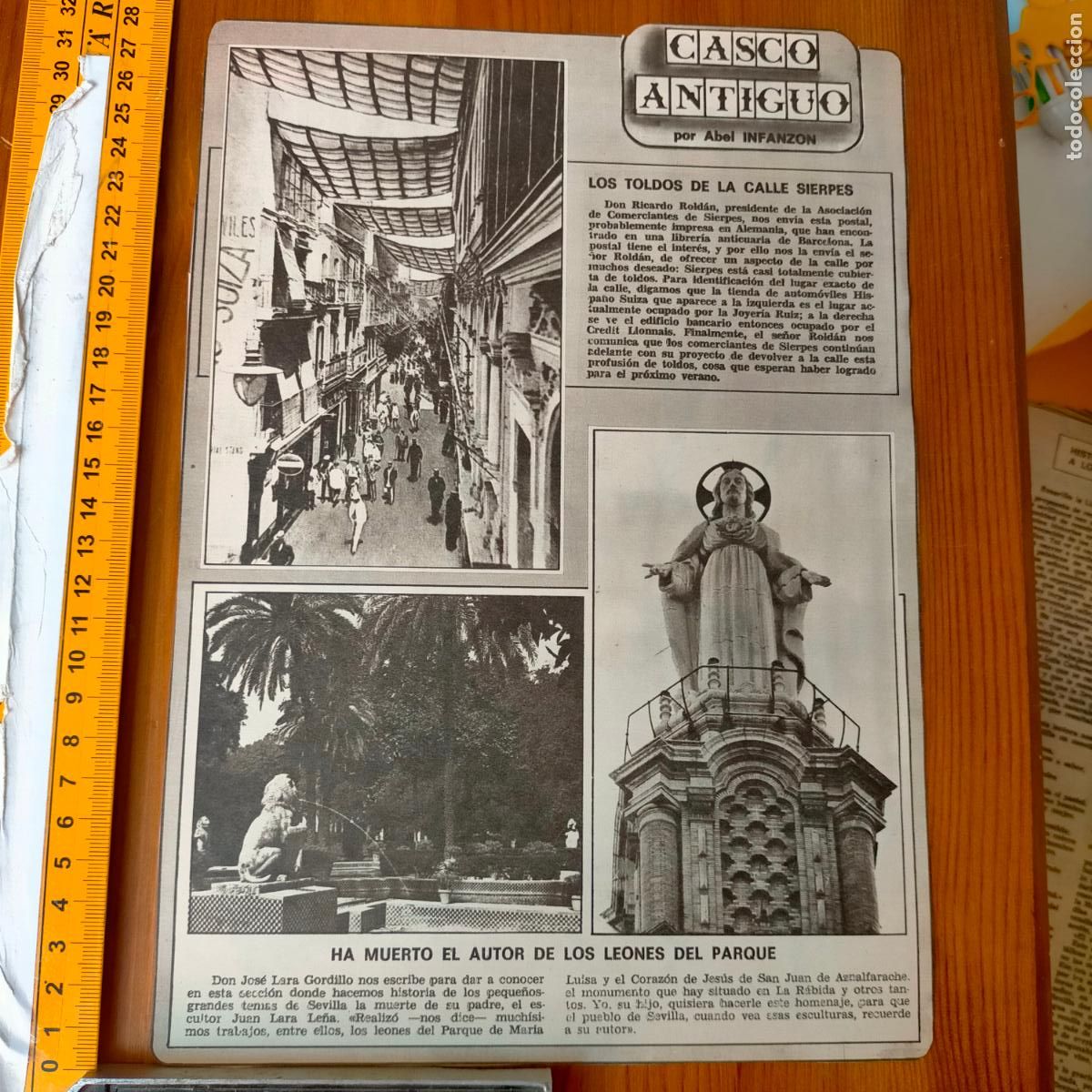 Collectionnisme de Revues et Journaux: NOTICIA SEVILLA CASCO ANTIGUO ANTONIO BURGOS - TOLDOS CALLE SIERPERS - LEONES DEL PARQUE