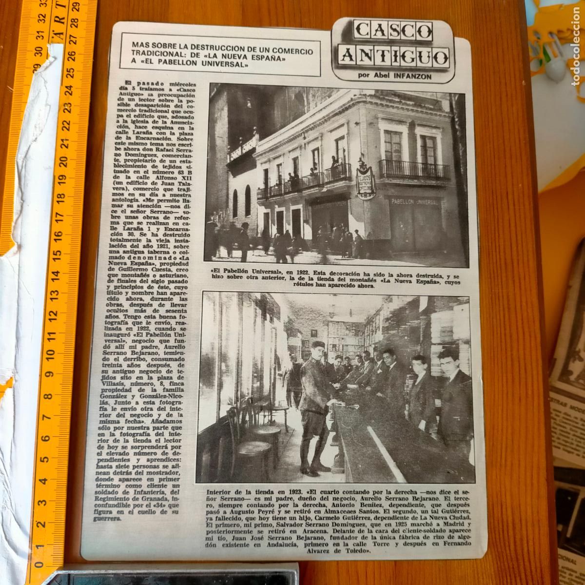 Collectionnisme de Revues et Journaux: NOTICIA SEVILLA CASCO ANTIGUO ANTONIO BURGOS - COMERCIO TRADICIONAL - PABELLON UNIVERSAL
