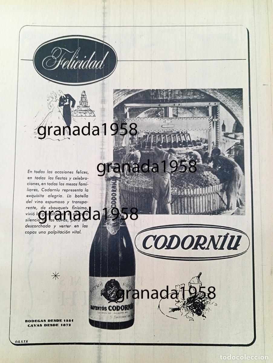 Coleccionismo de Revistas y Peri&oacute;dicos: ANUNCIO DE CODORNI&Uacute; AGENCIA O.E.S.T.E OESTE 1958