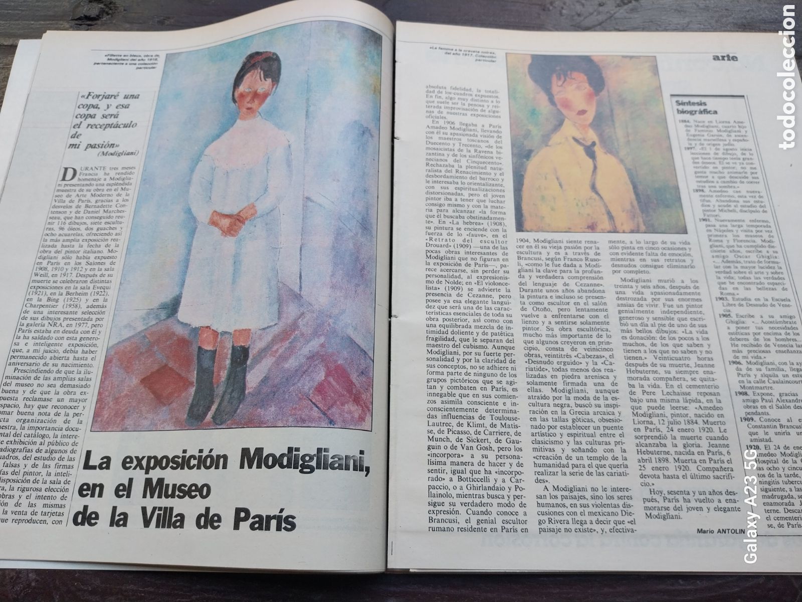 Sammeln von Zeitschriften und Zeitungen: REVISTA YA 1981.EXPOSICION MODIGLIANI EN EL MUSEO VILLA DE PARIS.