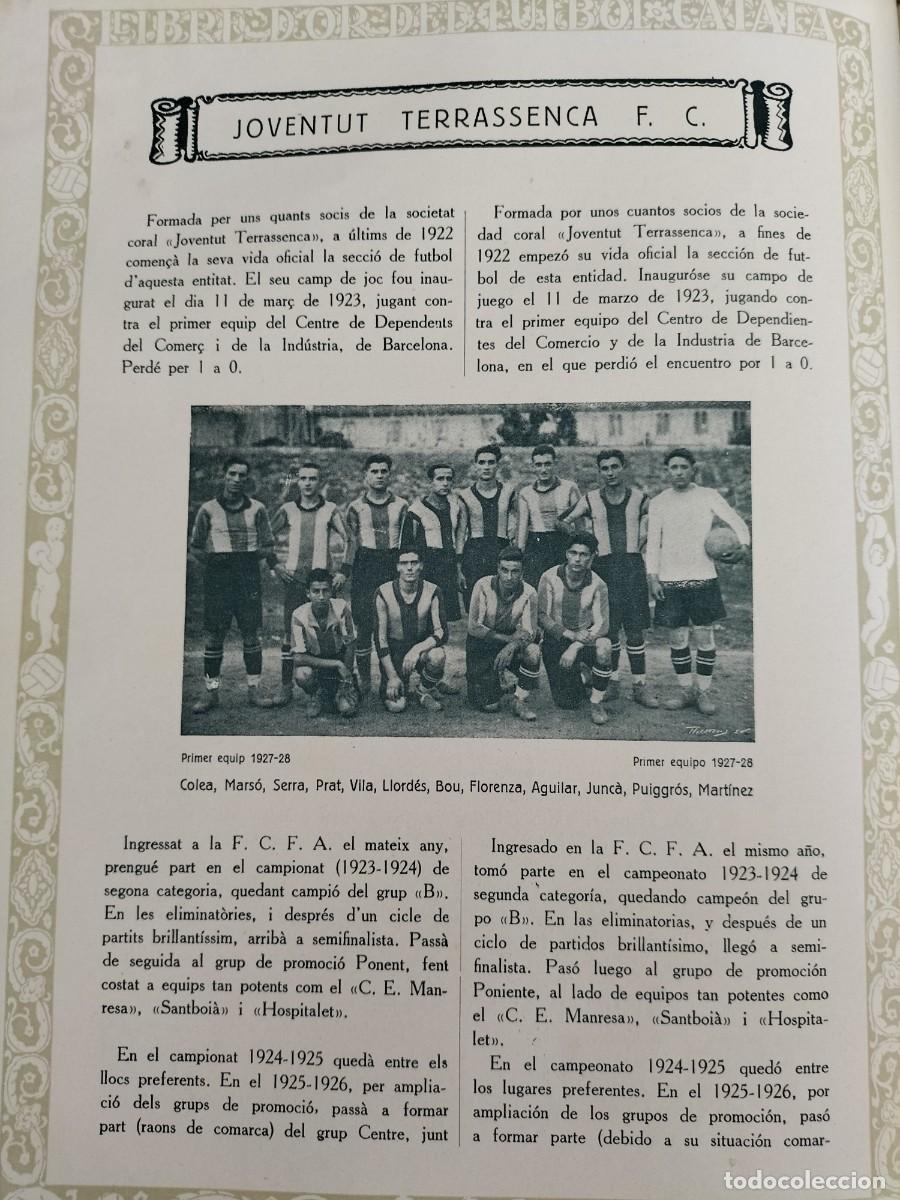 Sammeln von Zeitschriften und Zeitungen: JOVENTUT TERRASSENCA F.C CLUB DE FUTBOL DE CATALUNYA BARCELONA FUTBOL CATALA 2 HOJAS 1928
