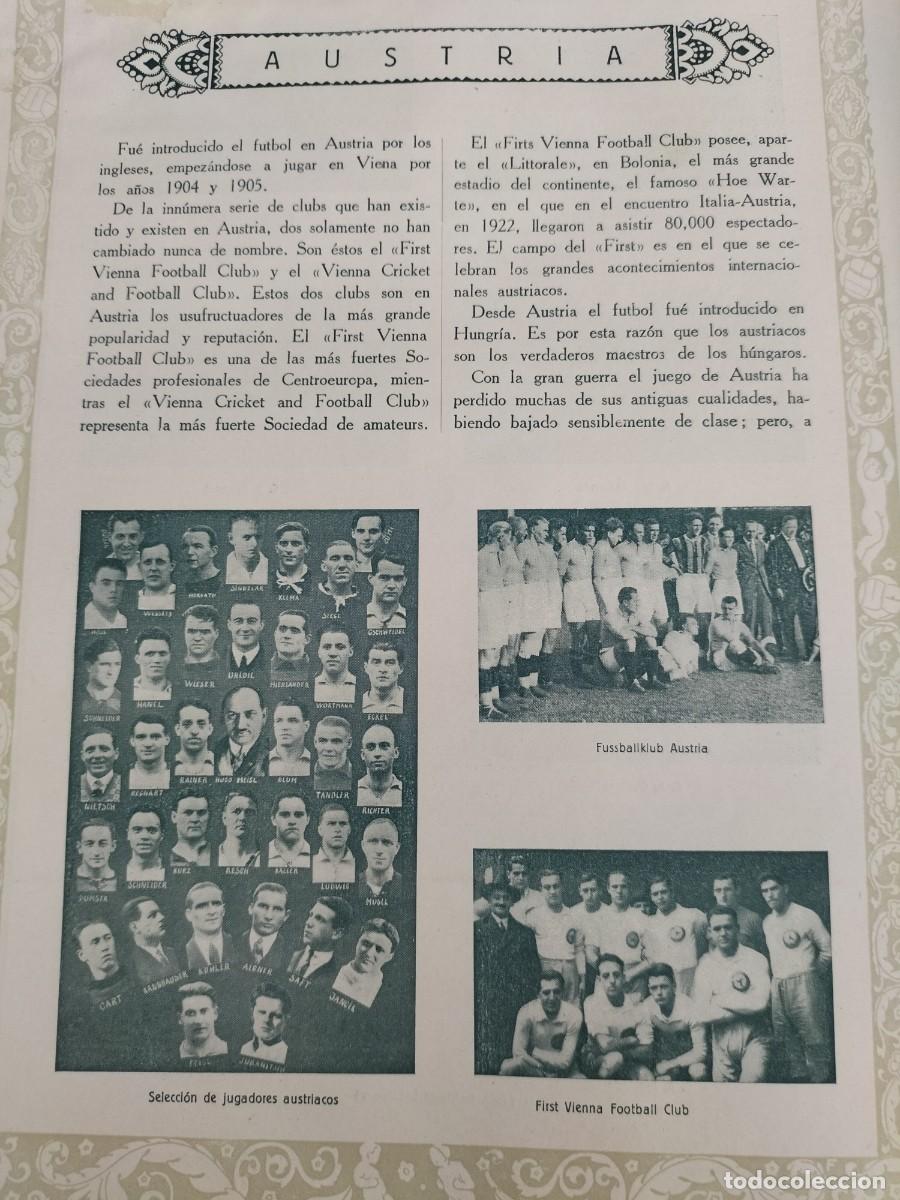 Collezionismo di Riviste e Giornali: OSTERREICHISCHER FUSSBALL BUND CLUBS DE FUTBOL AUSTRIA 3 HOJAS REVISTA A&Ntilde;O 1928