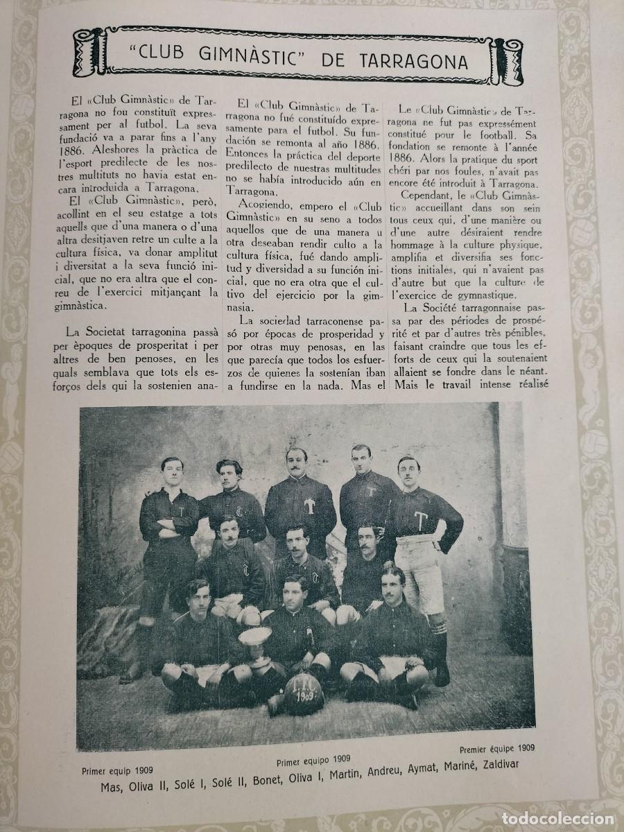 Collection Magazines and Newspapers: CLUB GIMNASTIC-DE TARRAGONA WILLIAM TARIN INTRODUCTOR DEPORTES EN TARRAGONA 8 HOJAS REVISTA 1928
