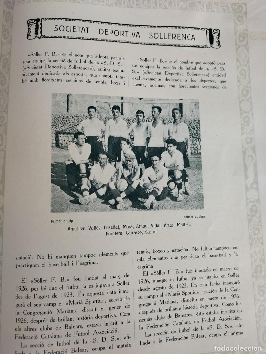 Collection Magazines and Newspapers: SOCIETAT DEPORTIVA SOLLERENCA MALLORCA SOLLER F.B. CLUB DE FUTBOL BALEARS 2 HOJAS A&Ntilde;O 1928