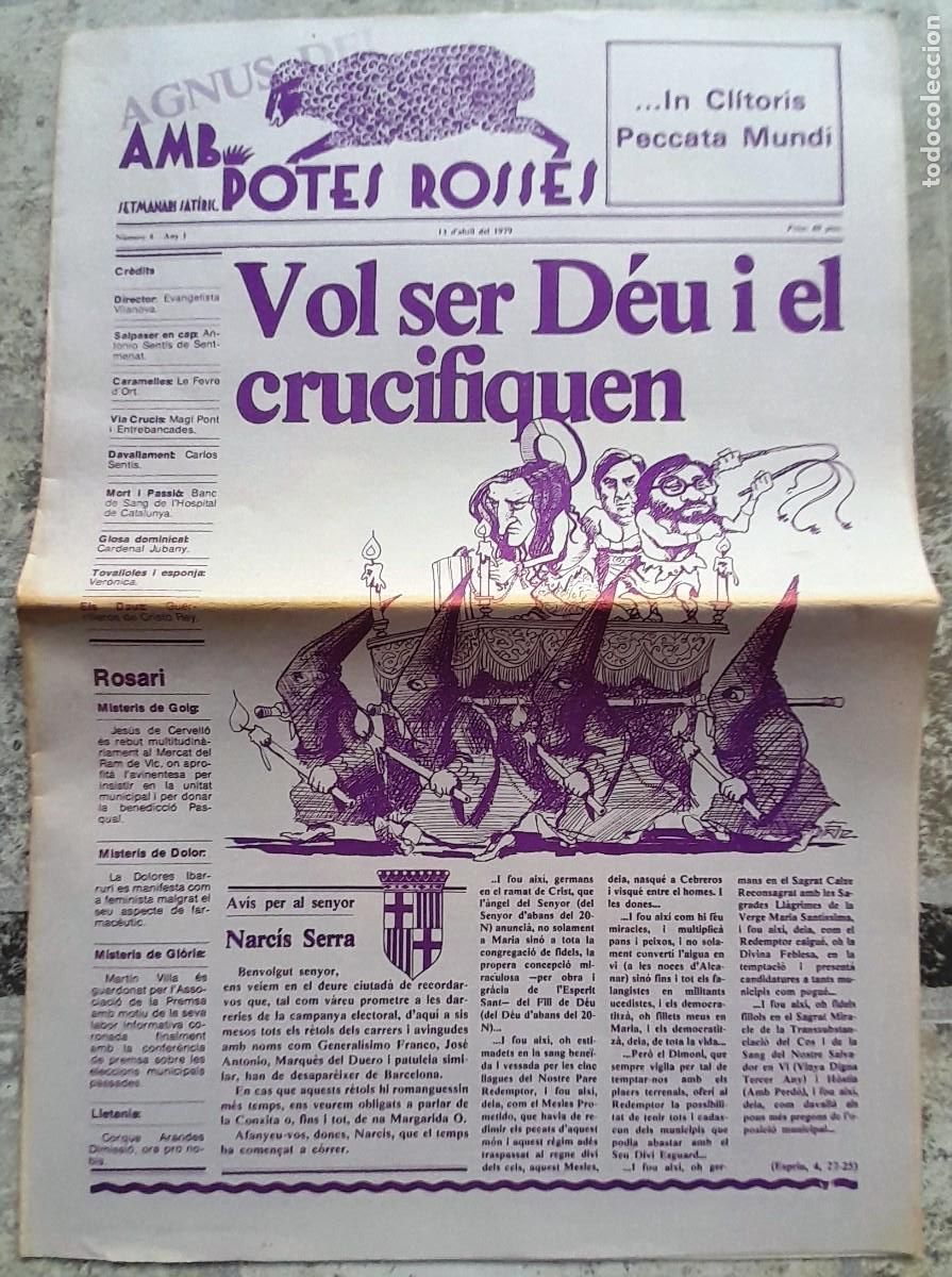 Sammeln von Zeitschriften und Zeitungen: 1979 13/4 N&ordm; 4 ''AMB POTES ROSES'' SETMANARI SAT&Iacute;RIC - VOL SER D&Eacute;U I EL CRUCIFIQUEN