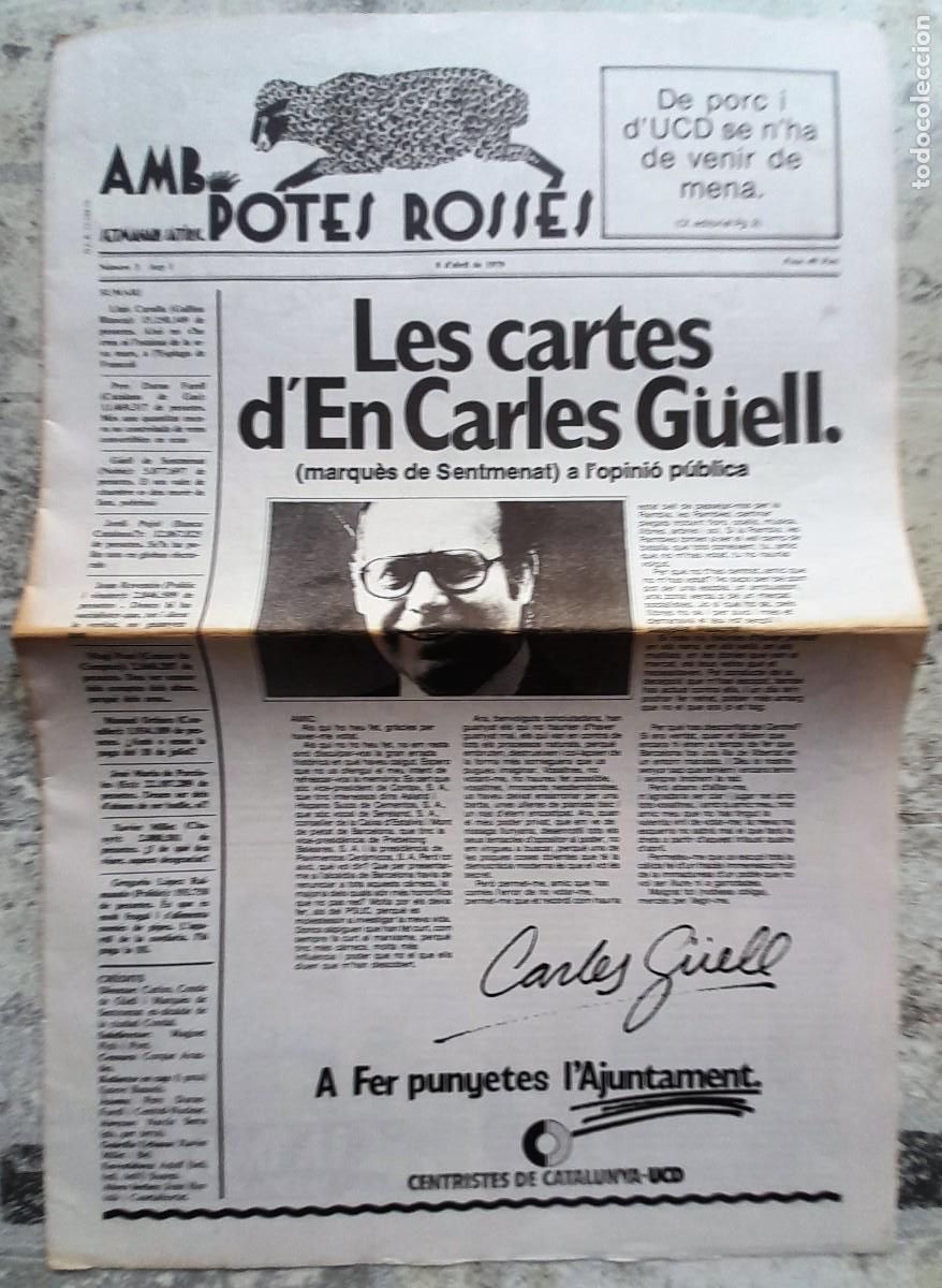 Sammeln von Zeitschriften und Zeitungen: 1979 6/4 N&ordm; 3 ''AMB POTES ROSES'' SETMANARI SAT&Iacute;RIC les cartes d&acute;en Carles G&uuml;ell